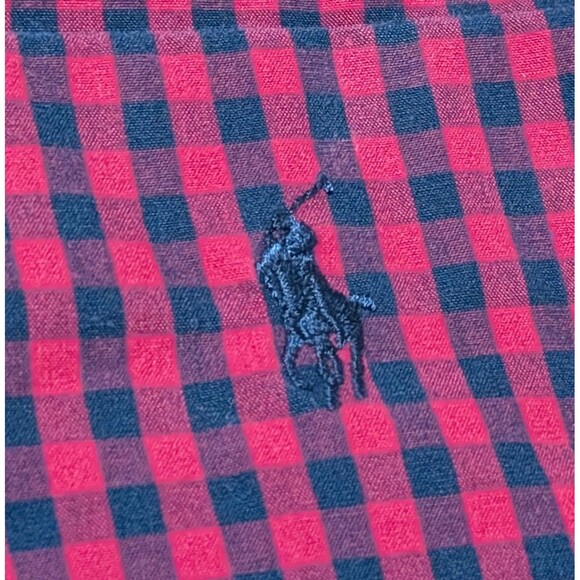 Vintage Polo Ralph Lauren Size L Caldwell Shirt Pocket Cotton Plaid 90s USA Made - Picture 3 of 7